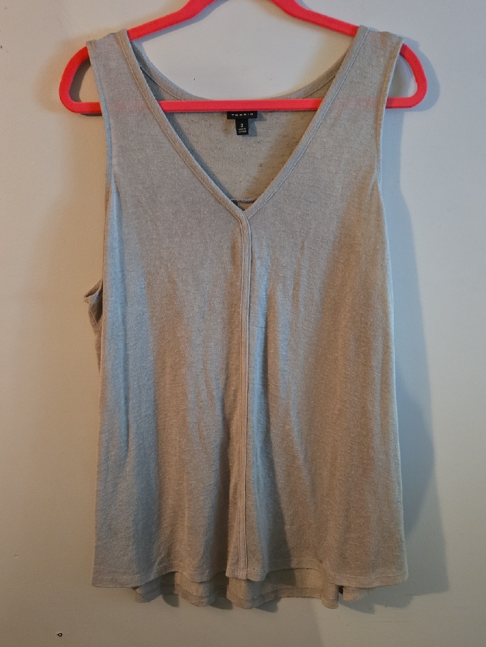 torrid Light Gray V-Neck Tank Top